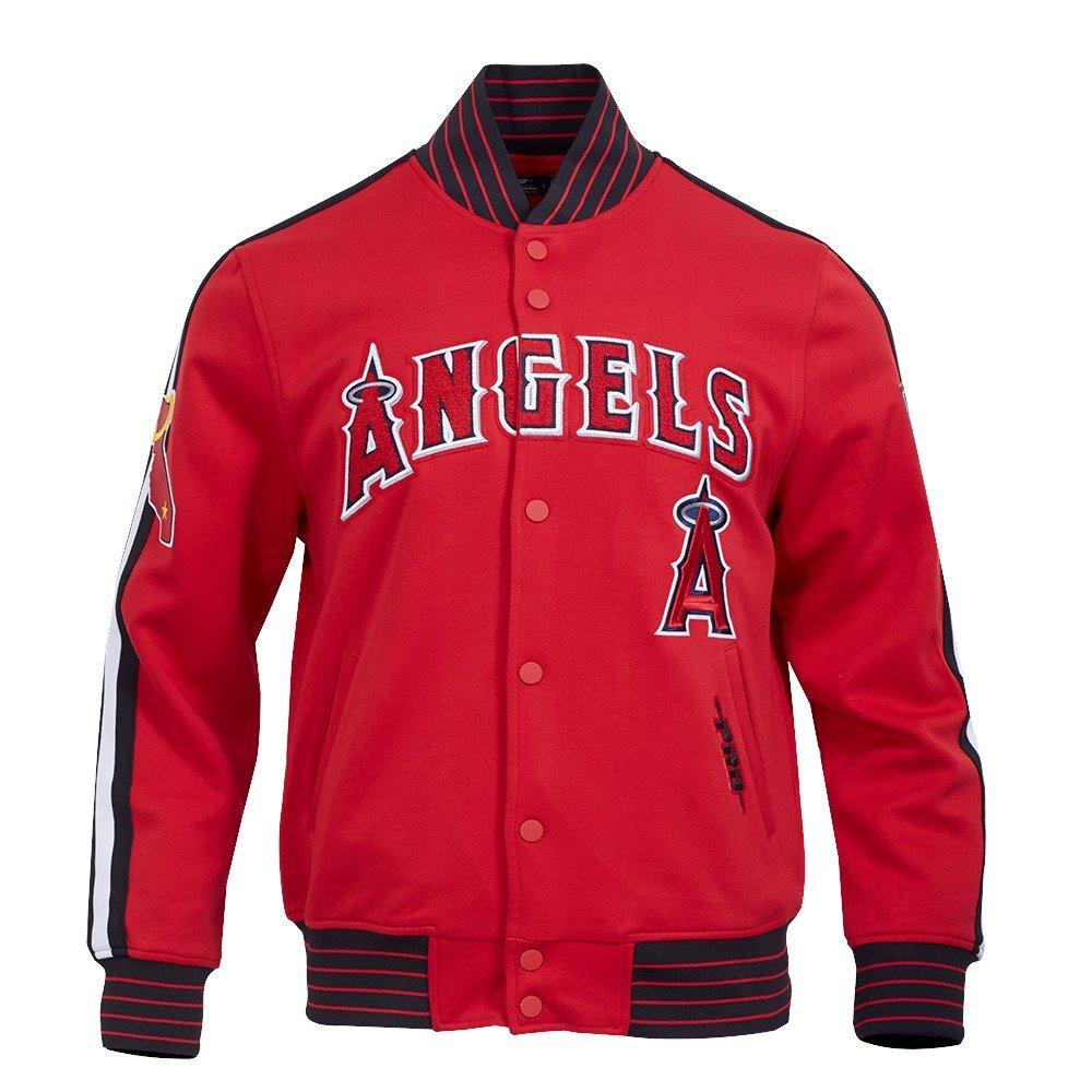 Pro Standard Men's MLB Los Angeles Angels Current Logo Pro Game Day Double Knit Jacket - RED/BLACK/WHITE